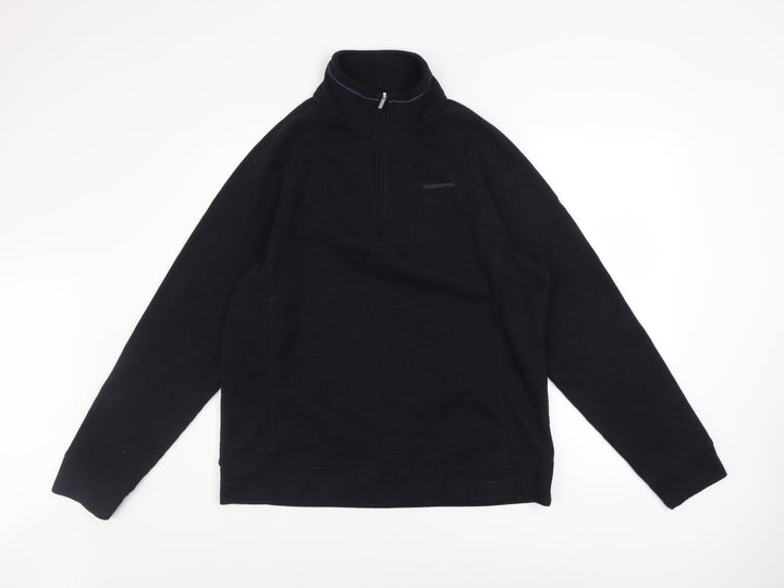 Craghoppers Men’s Black Fleece 1/4 Zip Pullover Sweatshirt L