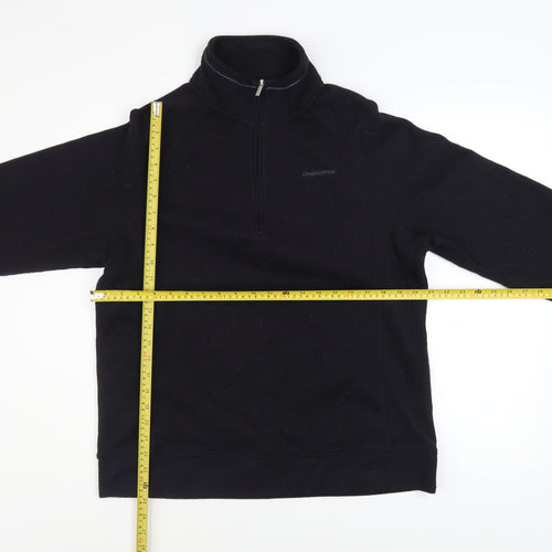 Craghoppers Men’s Black Fleece 1/4 Zip Pullover Sweatshirt L