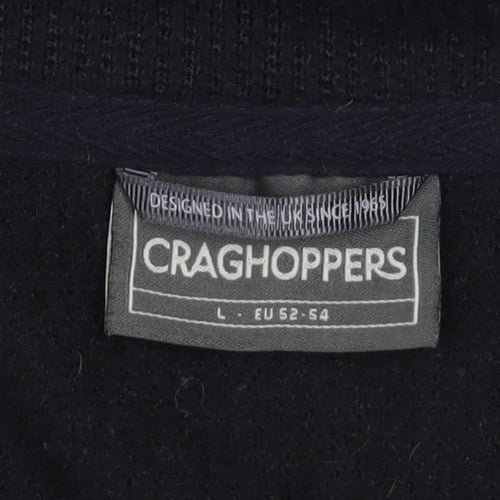 Craghoppers Men’s Black Fleece 1/4 Zip Pullover Sweatshirt L