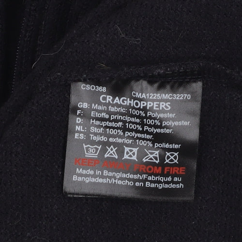 Craghoppers Men’s Black Fleece 1/4 Zip Pullover Sweatshirt L