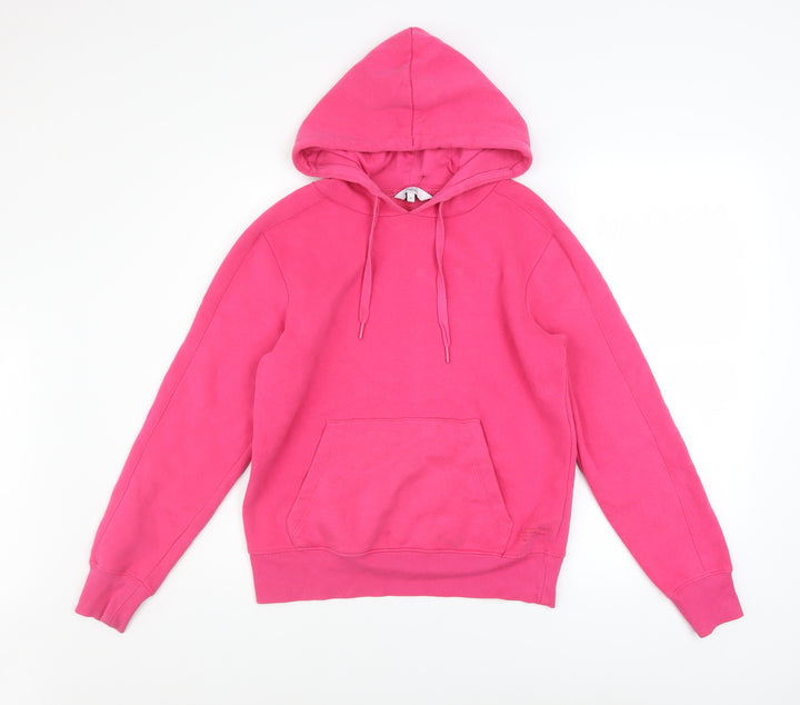 Next Womens Pink XS Pullover Hoodie Cotton Blend Casual