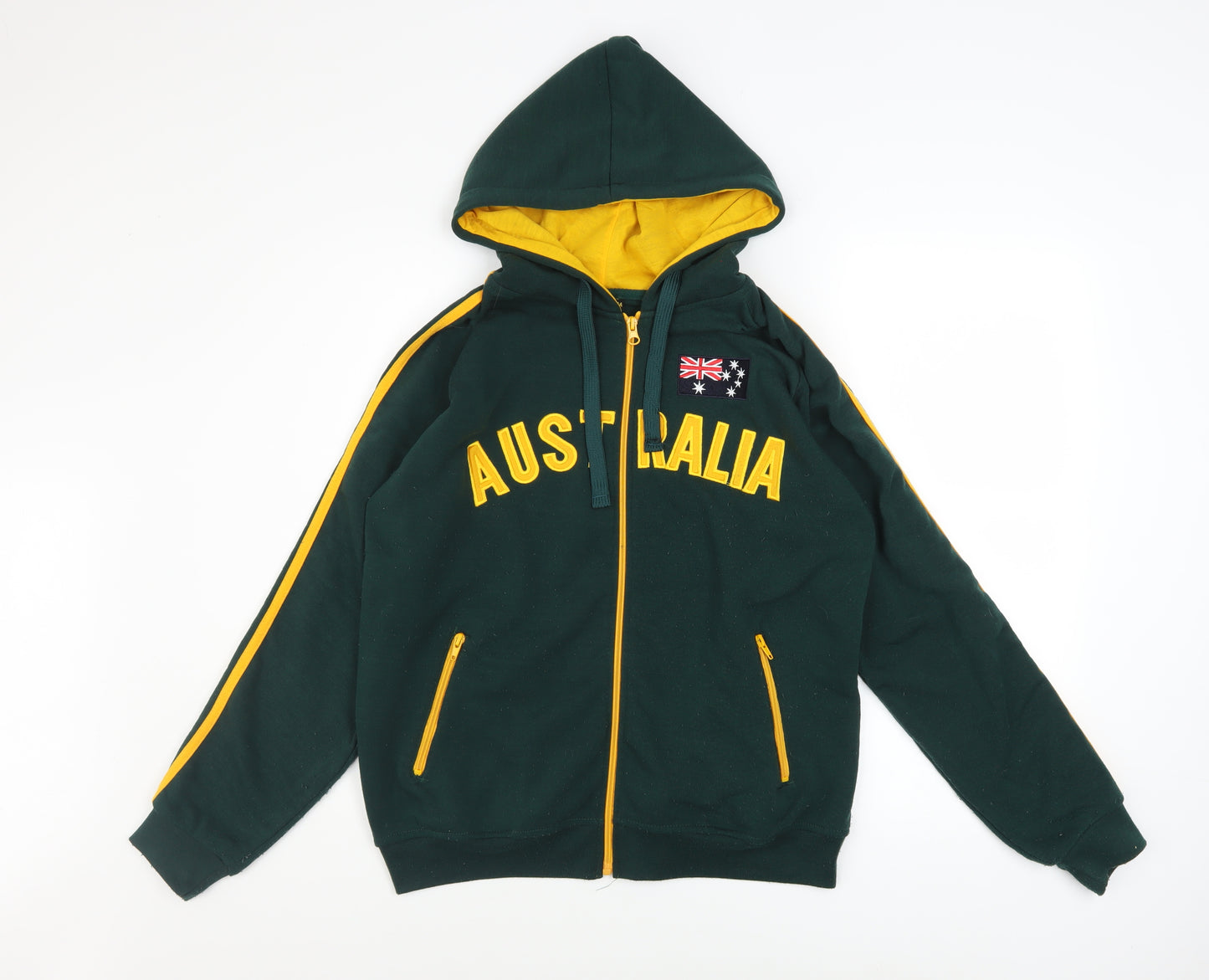 Hoxley Australia Men's Green Full Zip Hoodie M Graphic Sportswear