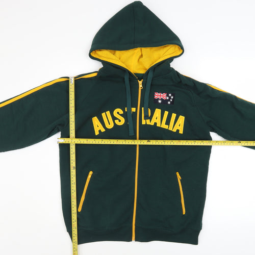 Hoxley Australia Men's Green Full Zip Hoodie M Graphic Sportswear