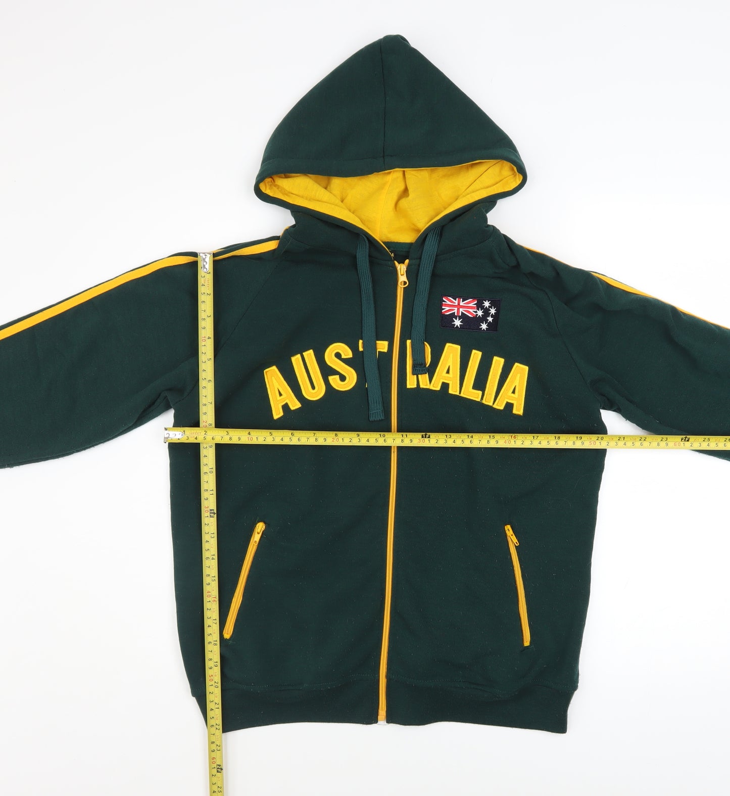 Hoxley Australia Men's Green Full Zip Hoodie M Graphic Sportswear