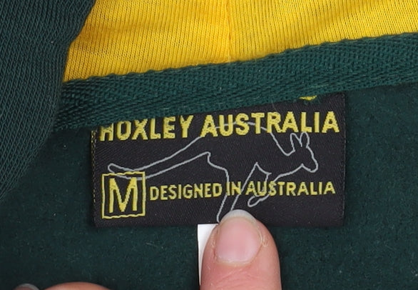 Hoxley Australia Men's Green Full Zip Hoodie M Graphic Sportswear