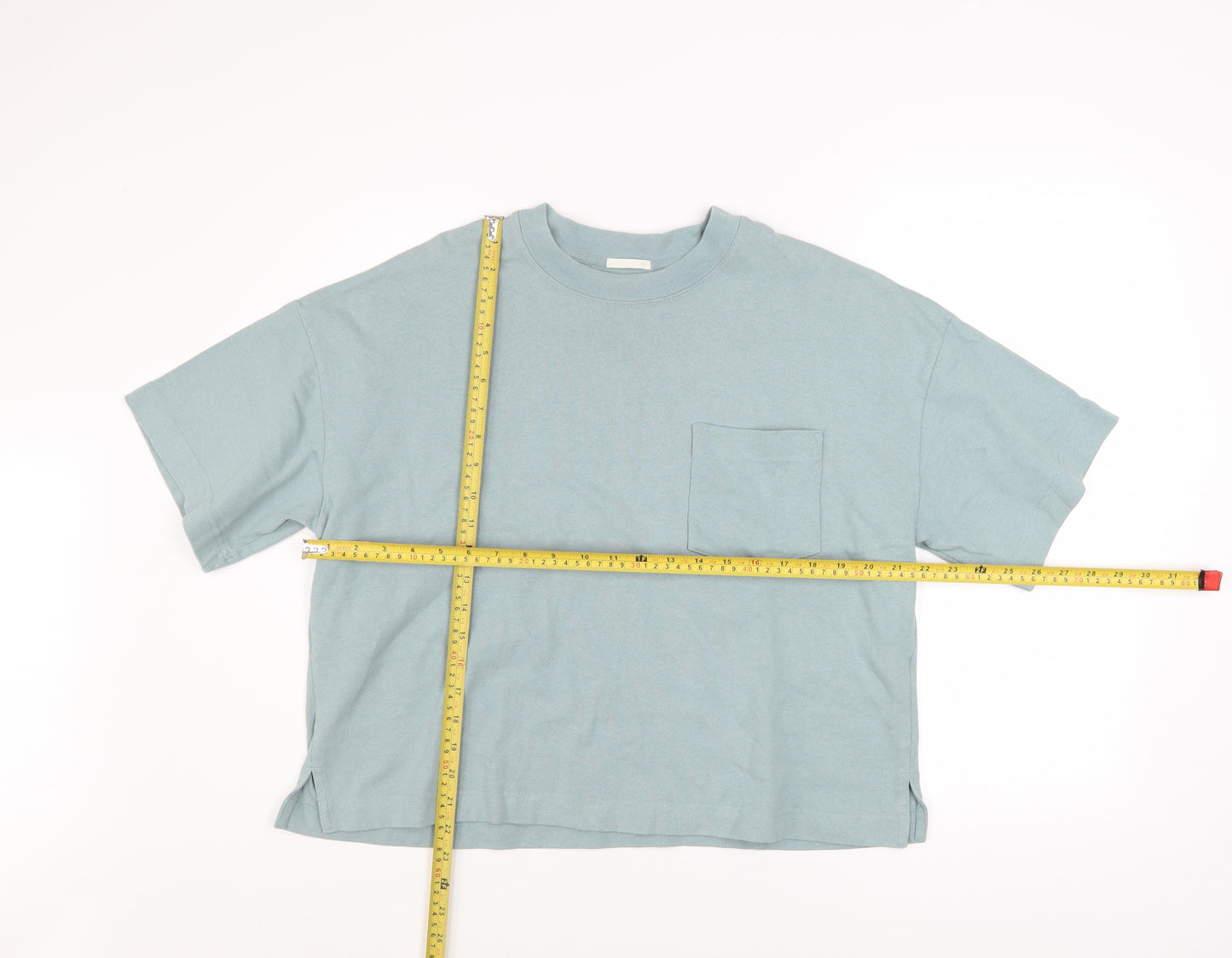 GU Women Blue XL Basic Cotton Short Sleeve T-Shirt