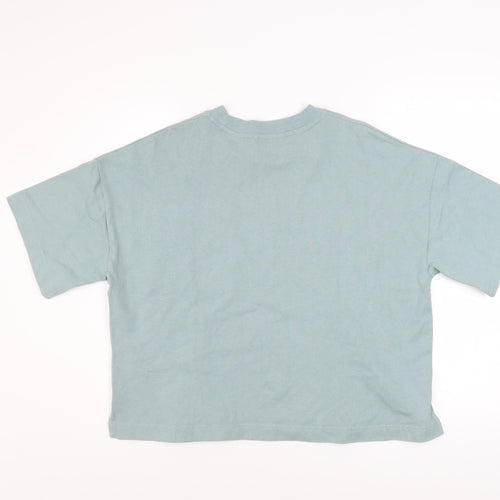 GU Women Blue XL Basic Cotton Short Sleeve T-Shirt