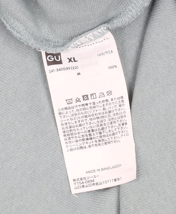 GU Women Blue XL Basic Cotton Short Sleeve T-Shirt