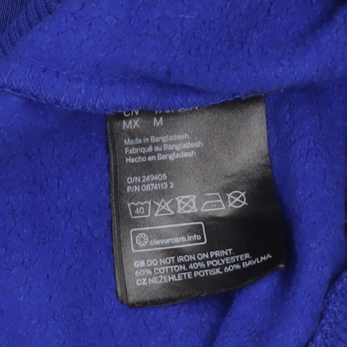 H&M Divided Women's Blue Cropped Pullover Sweatshirt Medium