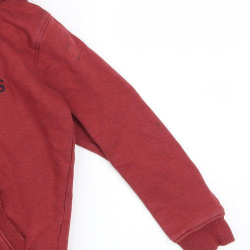 Jack Wills Boys Red Pullover Hoodie 7-8 Years Hooded Sweatshirt