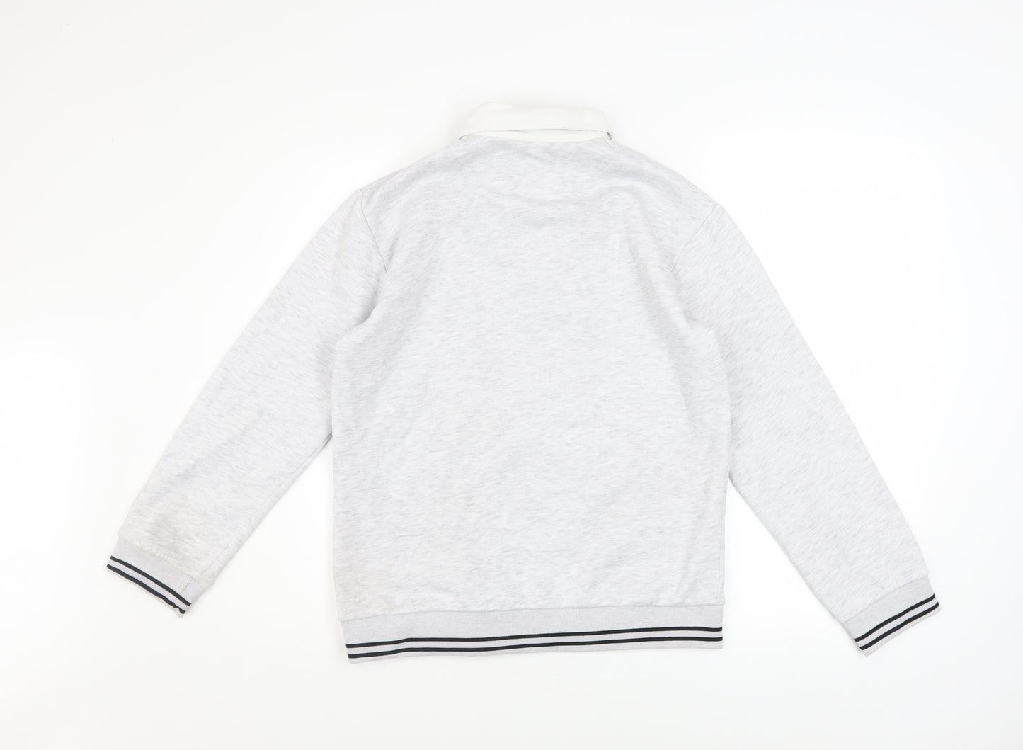 River Island Girls Grey Fleece Collared Henley Sweatshirt 11-12 Years