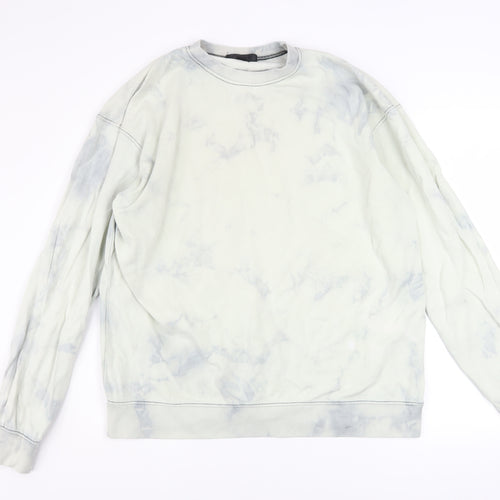 Marks and Spencer Womens Grey Tie Dye Cotton Pullover Sweatshirt UK 10