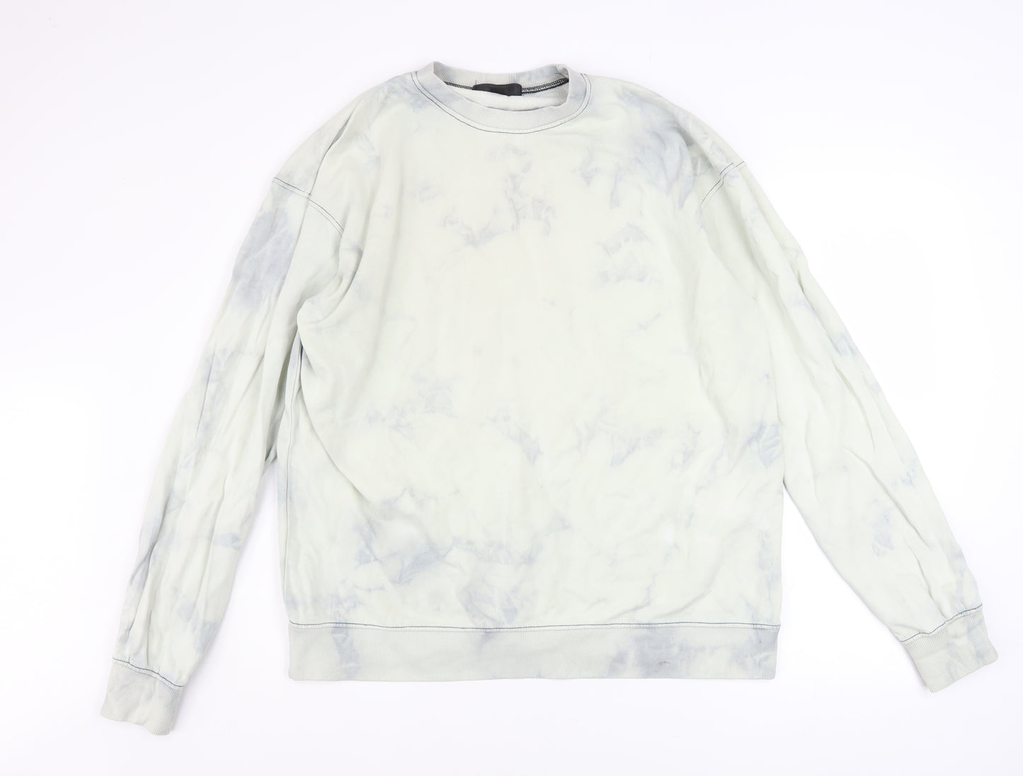 Marks and Spencer Womens Grey Tie Dye Cotton Pullover Sweatshirt UK 10