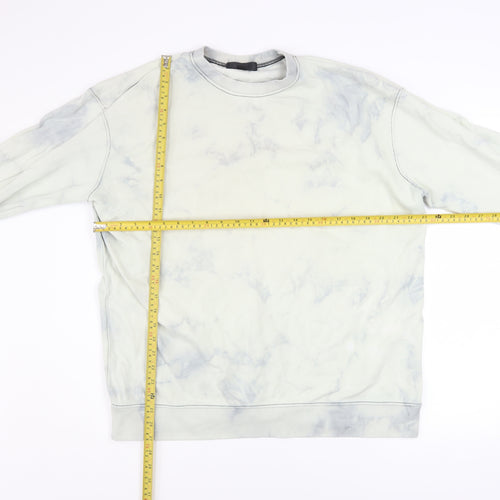 Marks and Spencer Womens Grey Tie Dye Cotton Pullover Sweatshirt UK 10