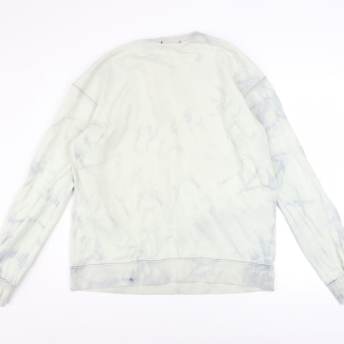 Marks and Spencer Womens Grey Tie Dye Cotton Pullover Sweatshirt UK 10