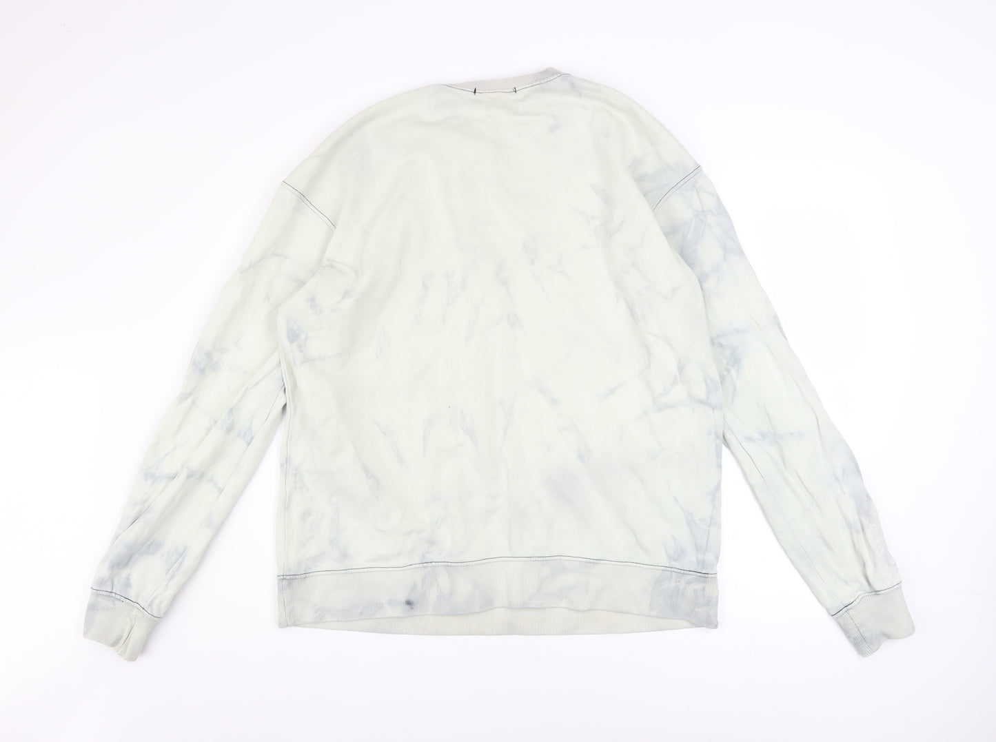 Marks and Spencer Womens Grey Tie Dye Cotton Pullover Sweatshirt UK 10