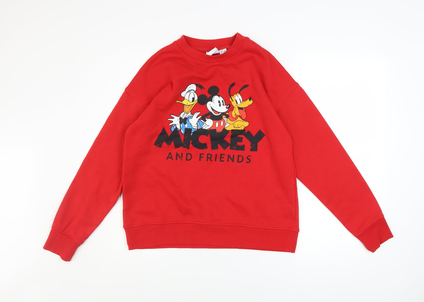 Disney Women’s Red Mickey & Friends Pullover Sweatshirt XS