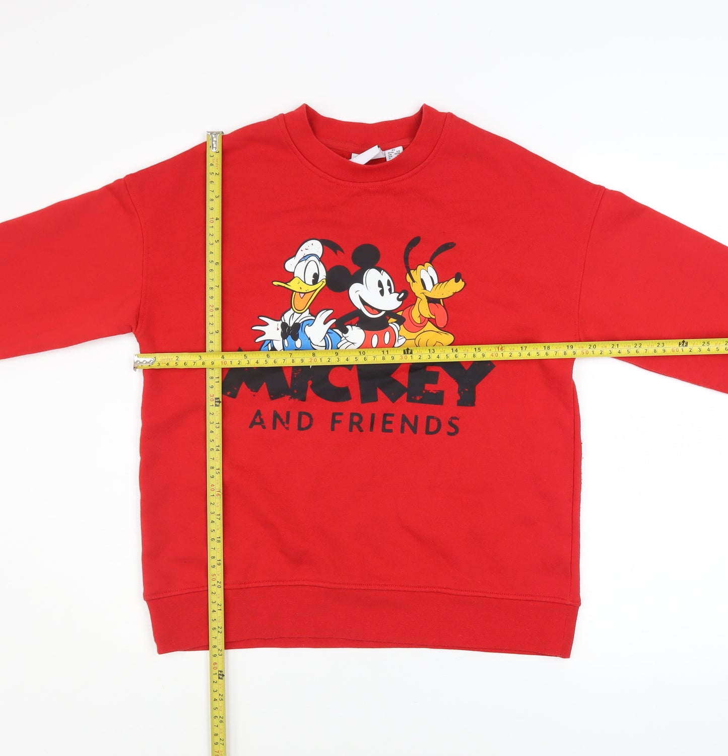 Disney Women’s Red Mickey & Friends Pullover Sweatshirt XS