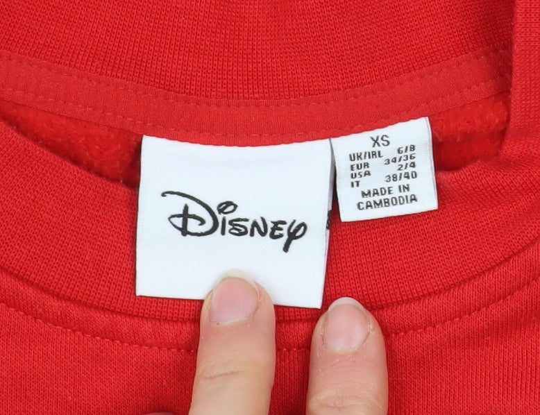 Disney Women’s Red Mickey & Friends Pullover Sweatshirt XS