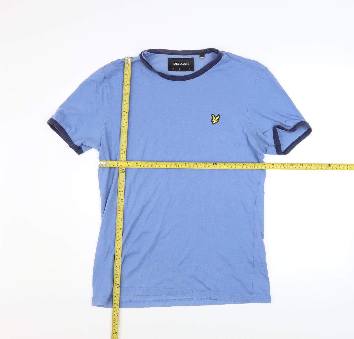 Lyle & Scott Men's Blue Cotton Crew Neck T-Shirt Size M