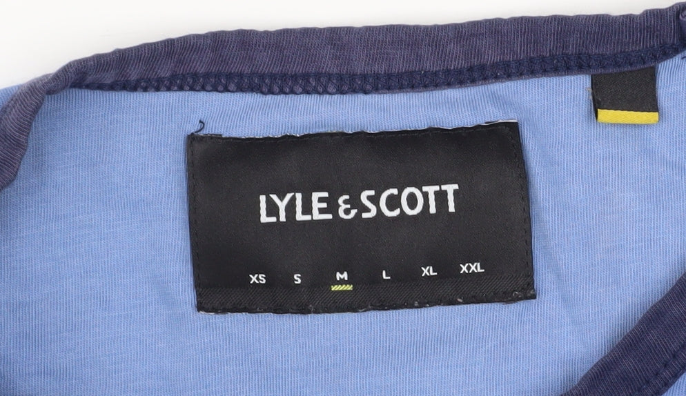 Lyle & Scott Men's Blue Cotton Crew Neck T-Shirt Size M