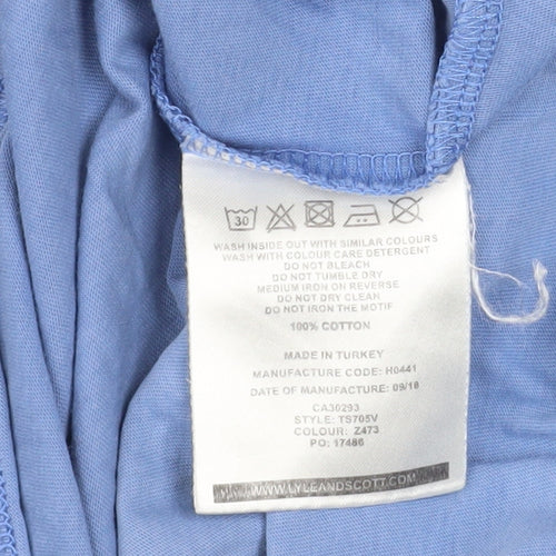 Lyle & Scott Men's Blue Cotton Crew Neck T-Shirt Size M