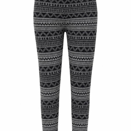 Garage Womens Black Grey Geometric Mid Rise Ankle Leggings M