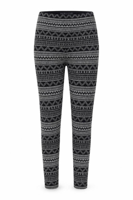 Garage Womens Black Grey Geometric Mid Rise Ankle Leggings M