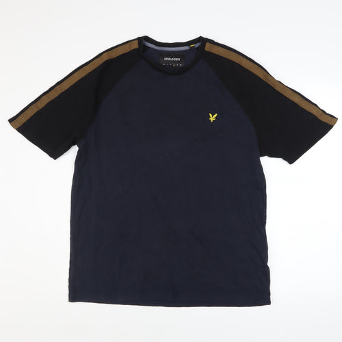 Lyle & Scott Men's Navy Crew Neck Short Sleeve T-Shirt Size L Cotton