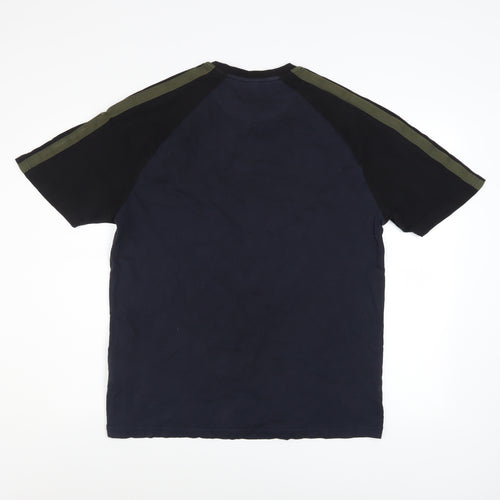 Lyle & Scott Men's Navy Crew Neck Short Sleeve T-Shirt Size L Cotton