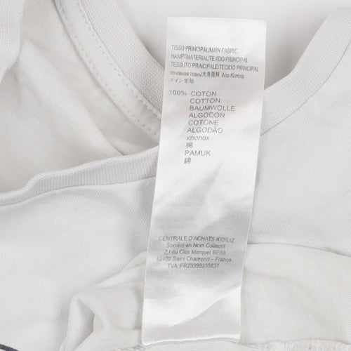 Kenzo Boys White Tiger Logo Graphic Cotton T-Shirt 15-16 Years