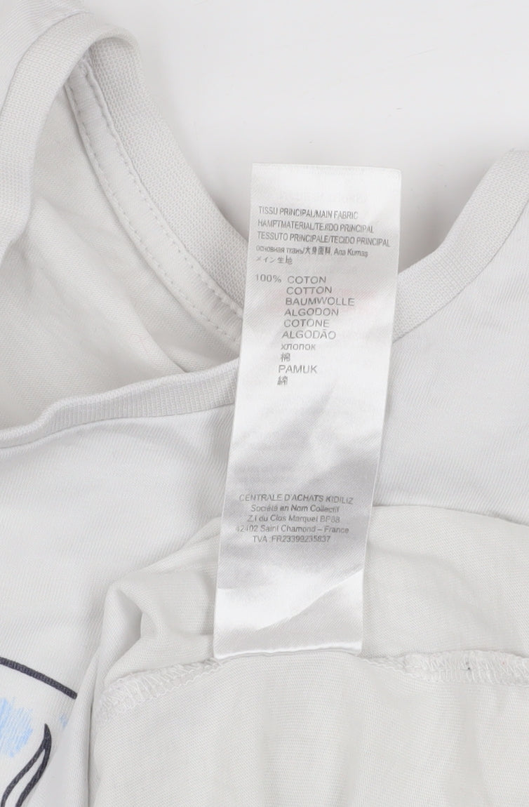 Kenzo Boys White Tiger Logo Graphic Cotton T-Shirt 15-16 Years