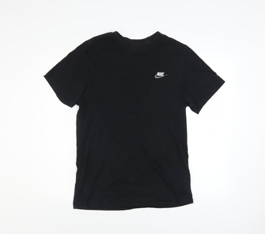 Nike Men's Black Cotton Crew Neck Short Sleeve T-Shirt Size S
