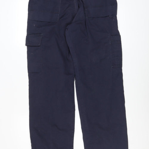 Projob Men's Blue Cargo Work Trousers M Regular Straight Fit