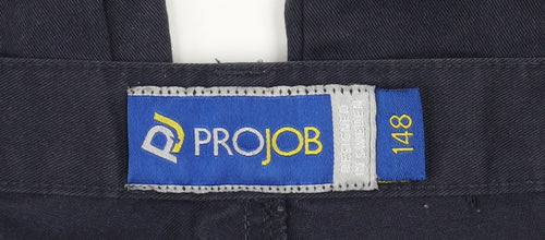 Projob Men's Blue Cargo Work Trousers M Regular Straight Fit