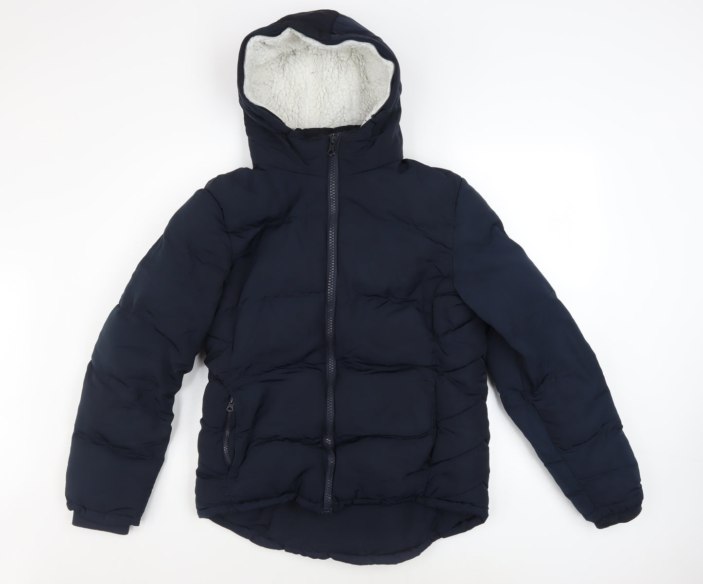 SoulCal & Co Women's Blue Hooded Puffer Jacket UK 10 Winter Coat