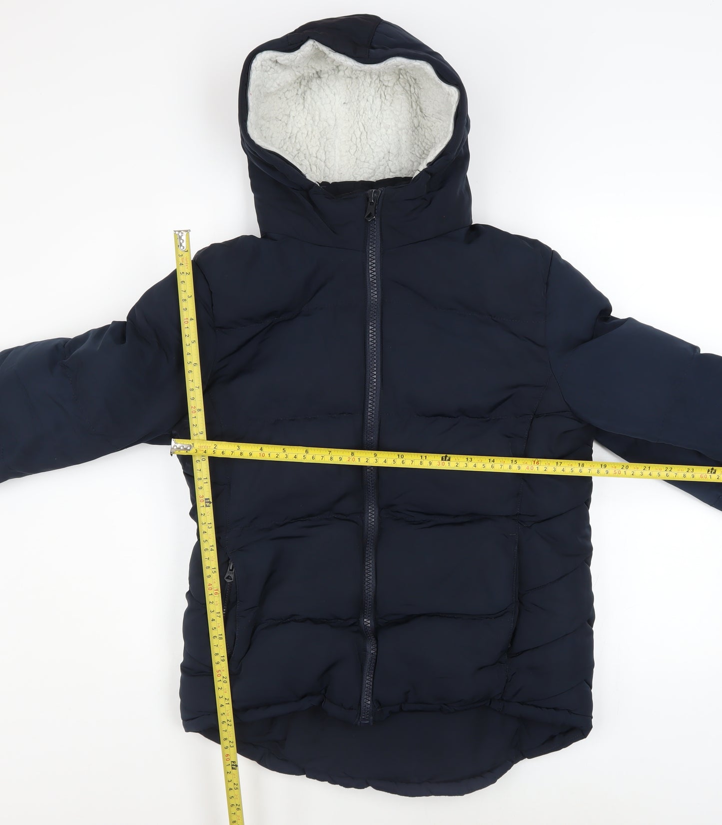 SoulCal & Co Women's Blue Hooded Puffer Jacket UK 10 Winter Coat