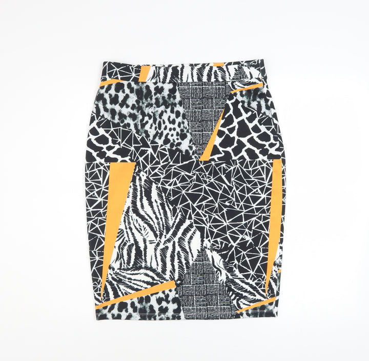Savida Women's Multicoloured Animal Print Pencil Skirt Size M