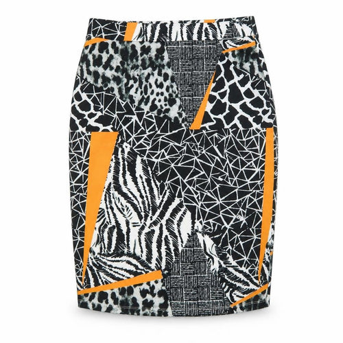 Savida Women's Multicoloured Animal Print Pencil Skirt Size M