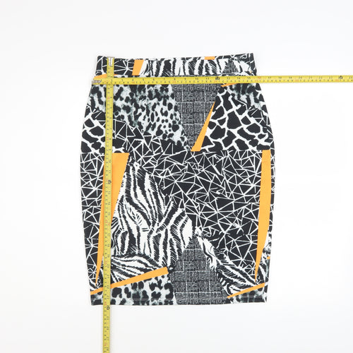 Savida Women's Multicoloured Animal Print Pencil Skirt Size M