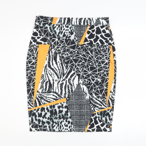 Savida Women's Multicoloured Animal Print Pencil Skirt Size M