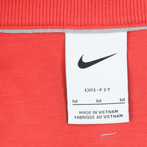 Nike Men's Red Dri-FIT 1/2 Zip Pullover Sweatshirt Medium