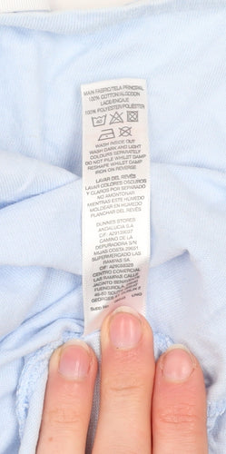 Savida Women's Blue Ruffle Sleeve Cotton T-Shirt Size 14