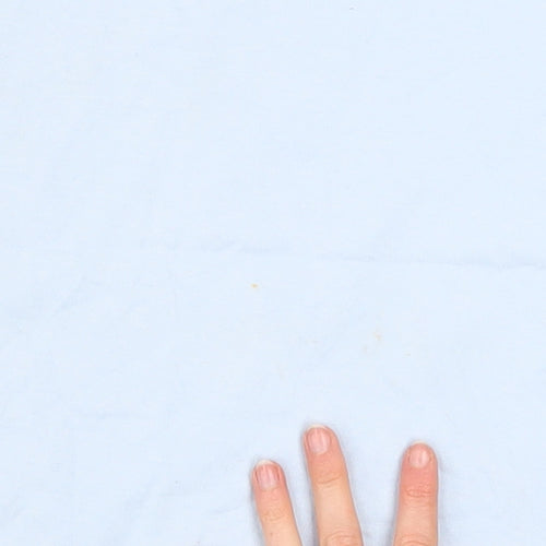 Savida Women's Blue Ruffle Sleeve Cotton T-Shirt Size 14