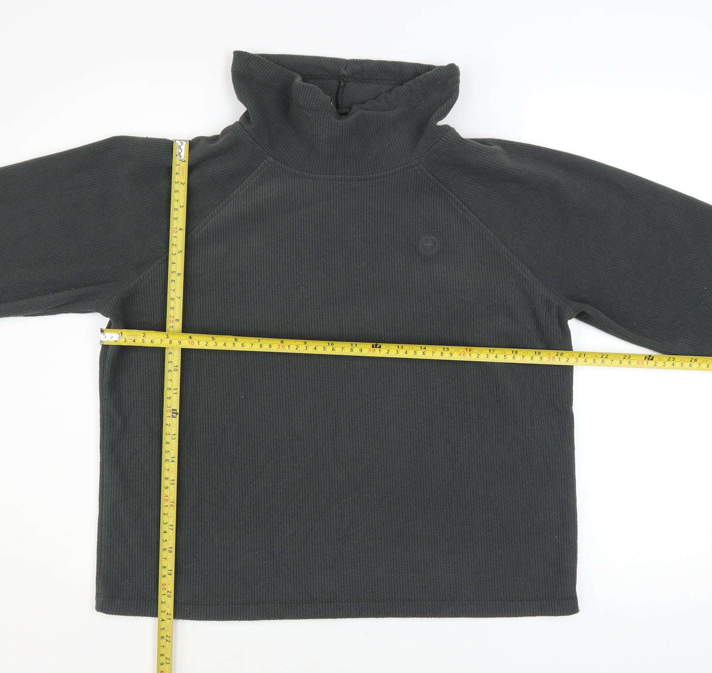 Gym+Coffee Womens Khaki Small Pullover Sweatshirt High Neck Recycled Polyester