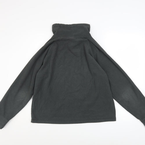 Gym+Coffee Womens Khaki Small Pullover Sweatshirt High Neck Recycled Polyester