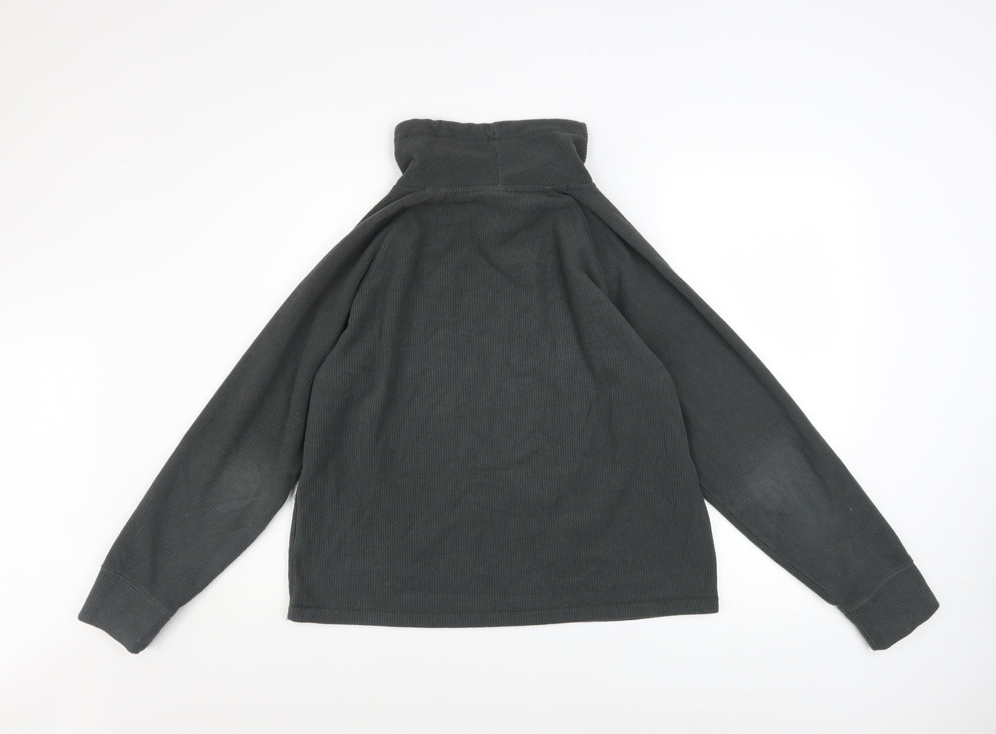 Gym+Coffee Womens Khaki Small Pullover Sweatshirt High Neck Recycled Polyester