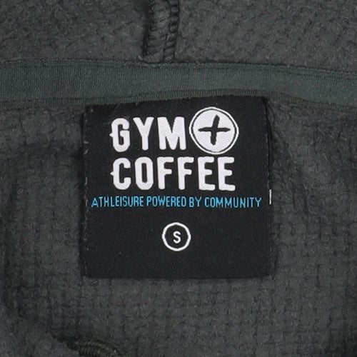 Gym+Coffee Womens Khaki Small Pullover Sweatshirt High Neck Recycled Polyester
