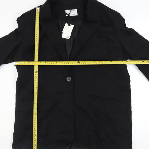 The Primark Edit Women Black Single-Breasted Blazer Size M EU 38