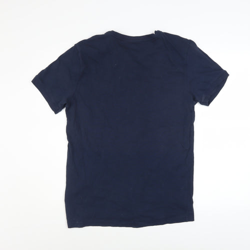 Tommy Hilfiger Men’s Blue Logo Tape Short Sleeve Polo M